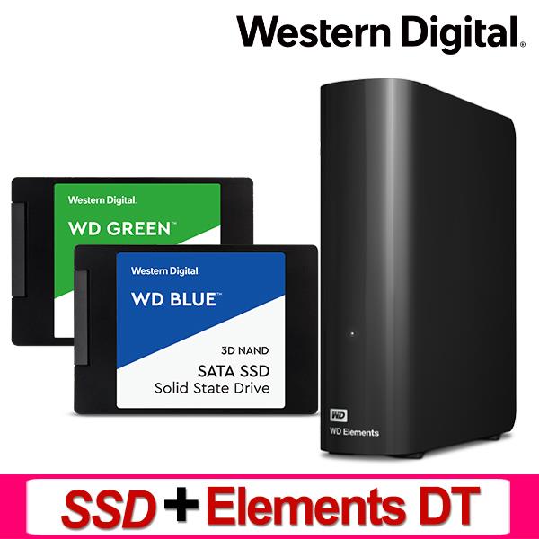 WD SSD + Elements Desktop 3.5吋外接硬碟(可替換容量)