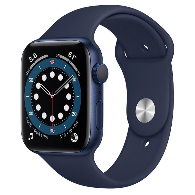 預購 Apple Watch S6 GPS 44mm 藍色鋁金屬-海軍深藍色運動型錶帶