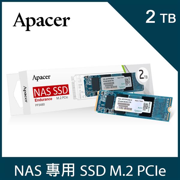 Apacer 宇瞻 PP3480 M.2 PCIe 2TB  NAS SSD