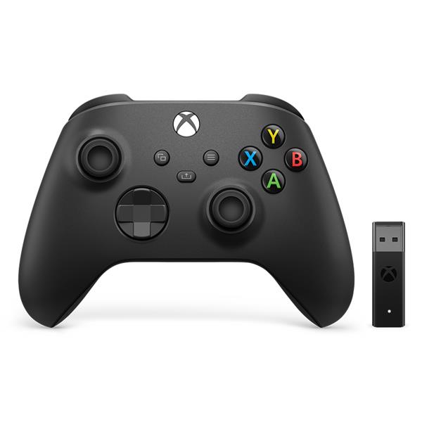 微軟Xbox無線控制器（磨砂黑）+ Windows 10專用無線轉接器套組