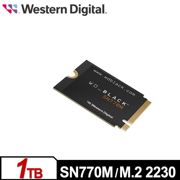 WD 黑標 SN770M 1TB M.2 2230 PCIe 4.0 NVMe SSD