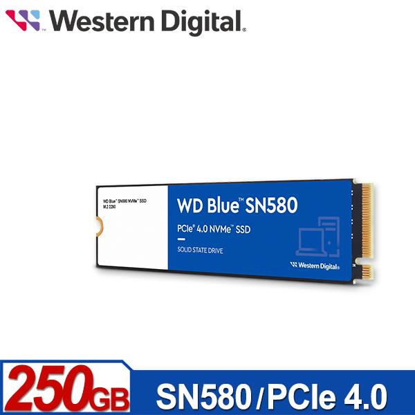 WD 藍標 SN580 250GB M.2 PCIe 4.0 NVMe SSD