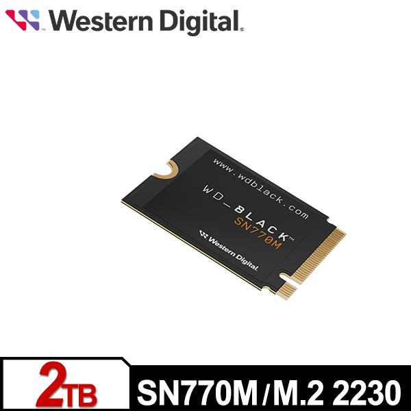 WD 黑標 SN770M 2TB M.2 2230 PCIe 4.0 NVMe SSD