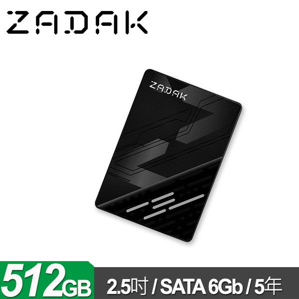 Apacer 宇瞻 ZADAK TWSS3 512GB 2.5吋 SATA SSD (五年保)