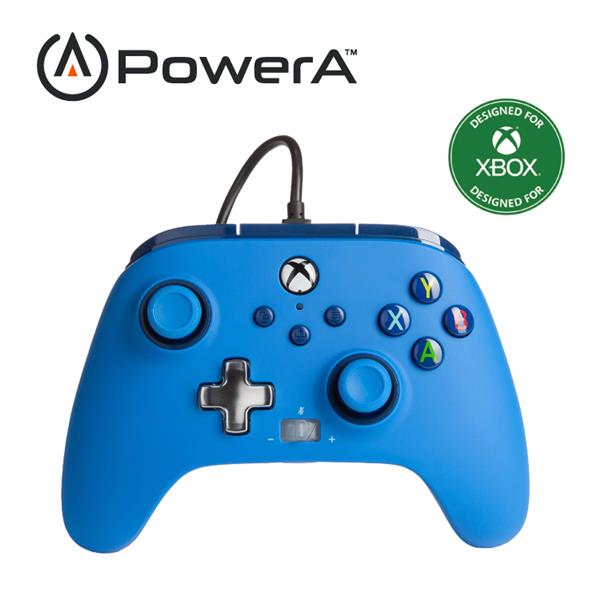 PowerA XBOX官方授權 增強款有線遊戲手把【藍色】