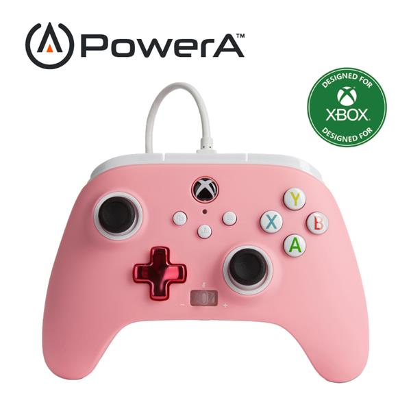 PowerA XBOX官方授權 增強款有線遊戲手把【粉紅色】