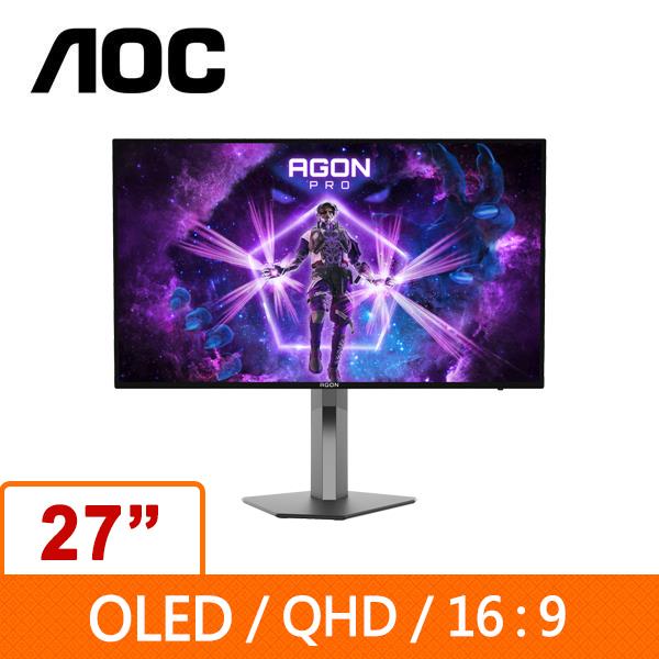 AOC 27型 AG276QZD OLED液晶電競顯示器