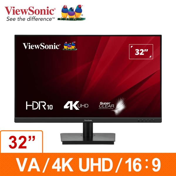 優派ViewSonic VA3208-4K-MHD 31.5吋VA 4K液晶顯示器