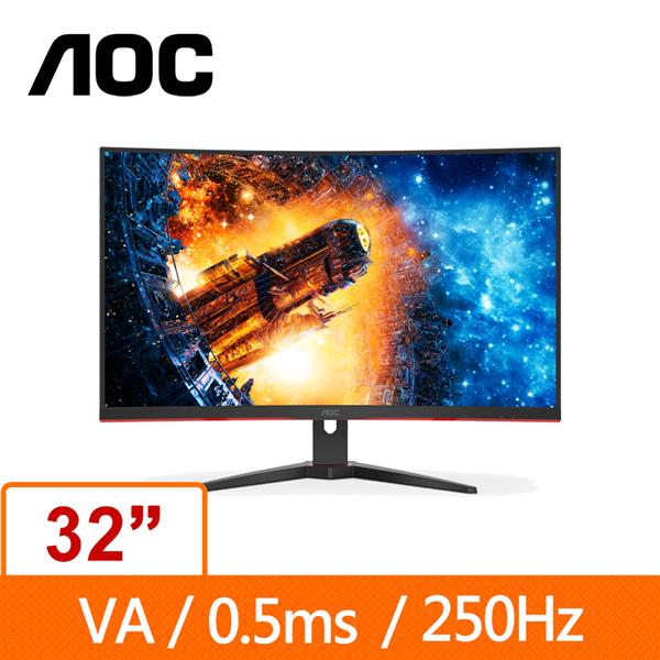 AOC 32型 C32G2ZE2 曲面電競液晶顯示器