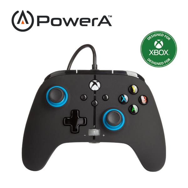 PowerA XBOX官方授權 增強款有線遊戲手把【藍圈】