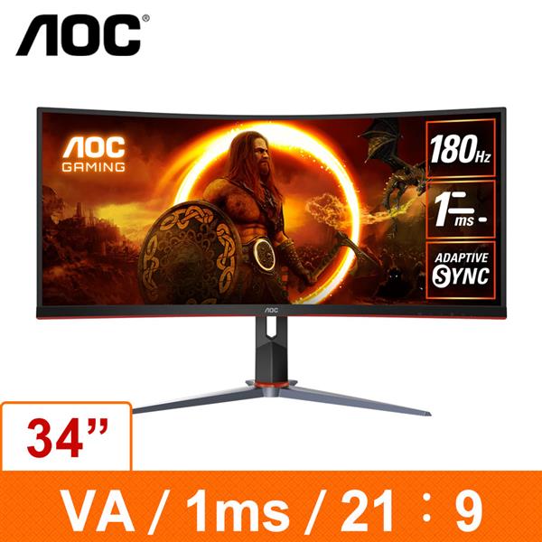 AOC 34型 CU34G2XP (21:9)2K曲面液晶電競顯示器