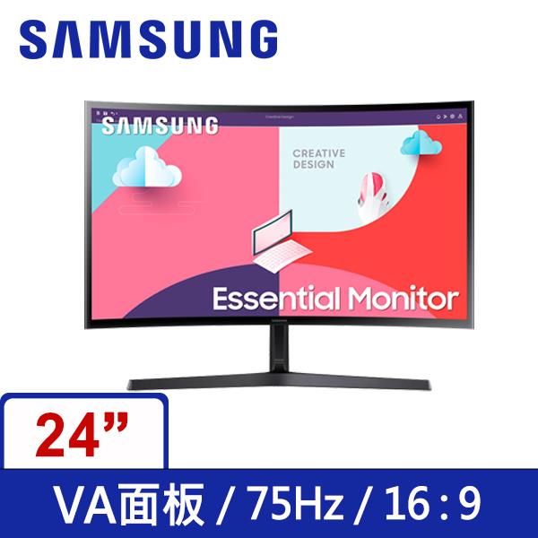 三星SAMSUNG 24型S24C366EAC 1800R曲面液晶顯示器