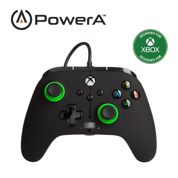 PowerA XBOX官方授權 增強款有線遊戲手把【綠圈】