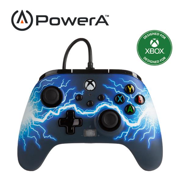 PowerA XBOX官方授權 增強款有線遊戲手把【閃電】