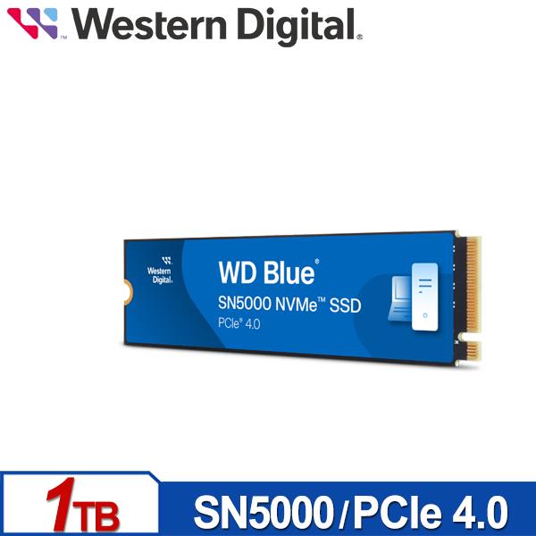 WD 藍標 SN5000 1TB M.2 PCIe 4.0 NVMe SSD