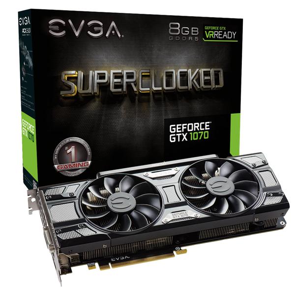 艾維克EVGA GTX1070 8GB SC ACX 3.0 Black Edition PCI-E圖形卡