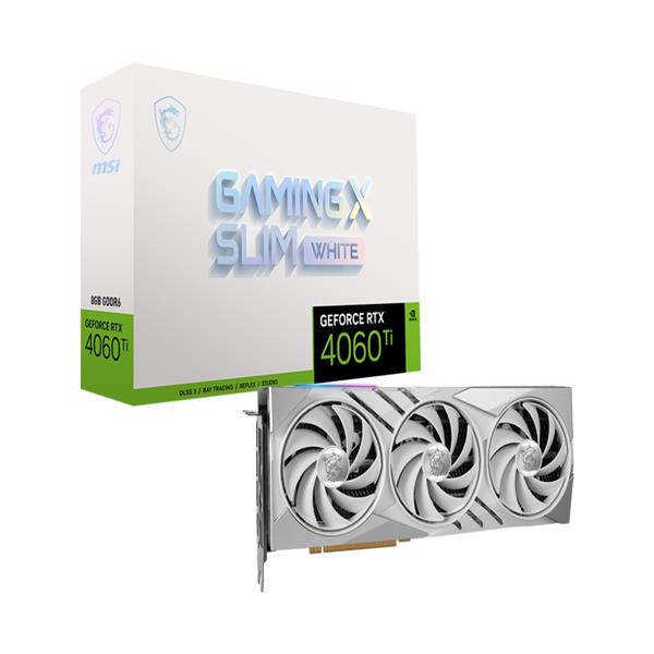 微星MSI RTX 4060 Ti 8G GAMING X SLIM WHITE PCII-E 顯示卡