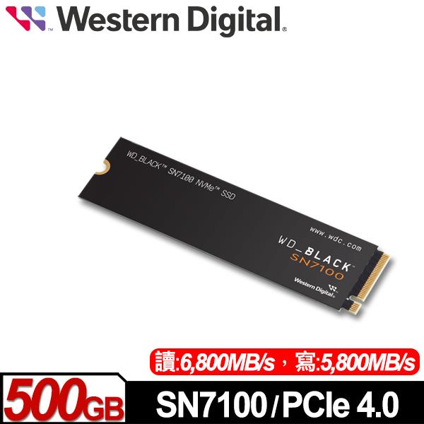 WD 黑標 SN7100 500GB M.2 PCIe 4.0 NVMe SSD